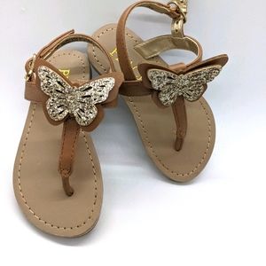Gold Butterflied Sandals